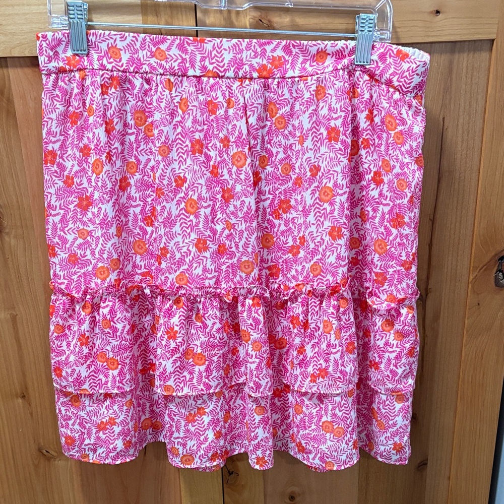 JCrew Floral Pink and Orange Women's Skirt